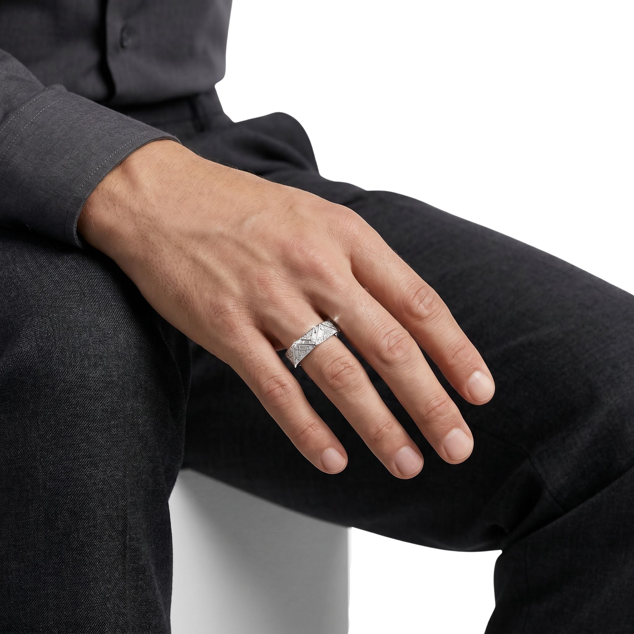 IMPERARI AXIOM DIAMOND MEN’S RING – WHITE GOLD