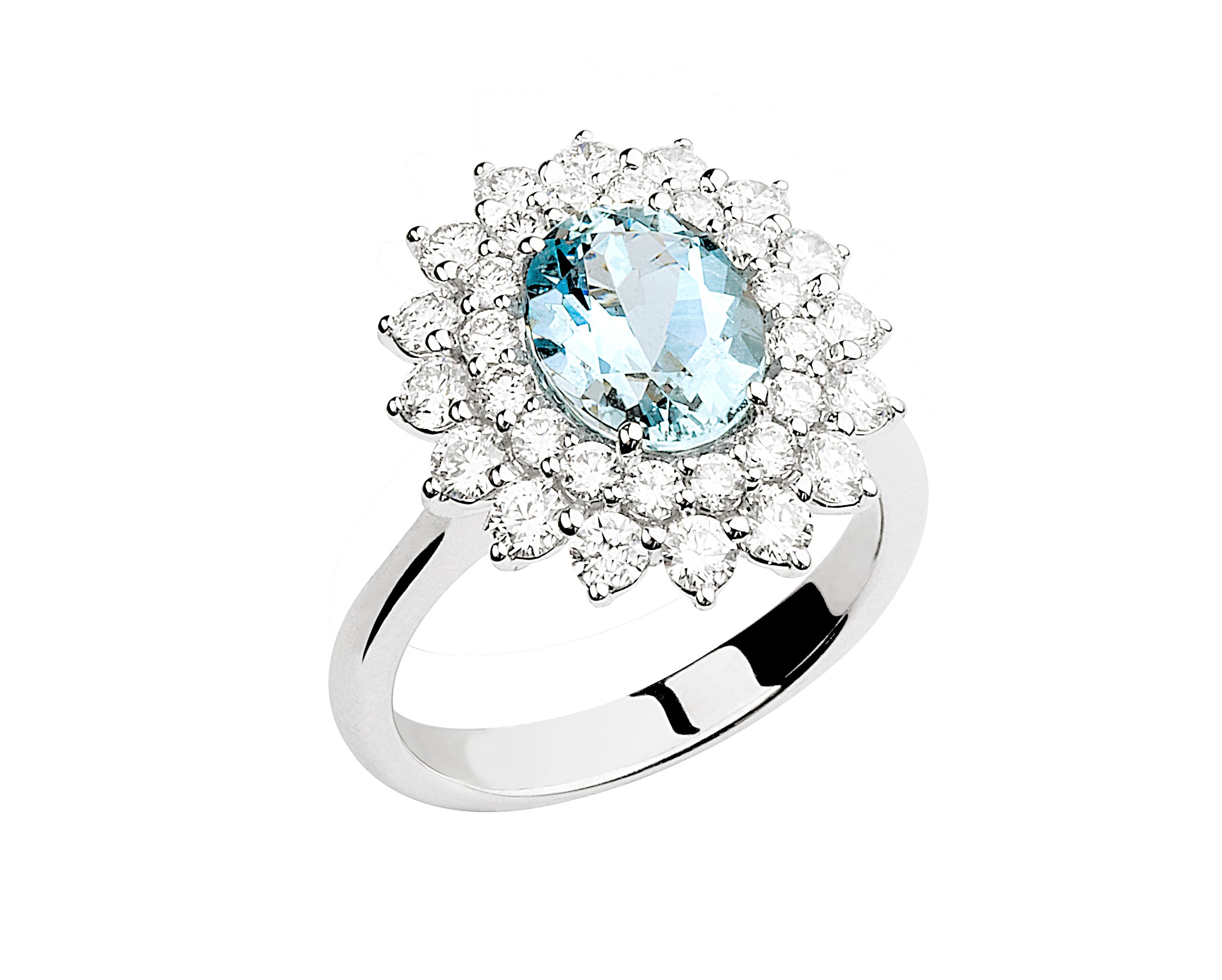 DOLCE RICAMO COLLECTION – AQUAMARINE DIAMOND RING