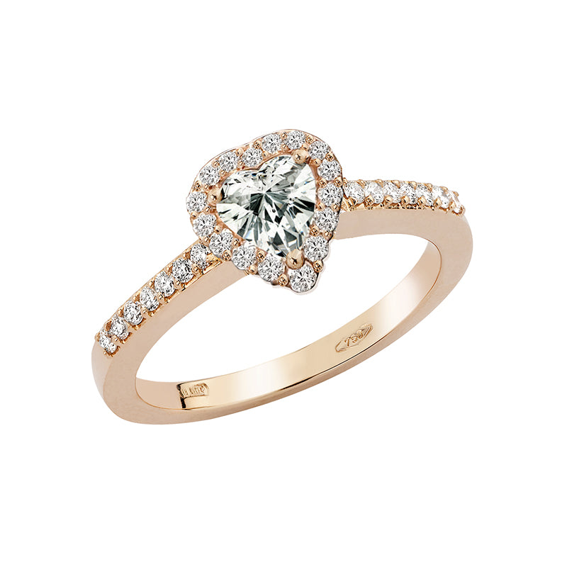 PIAZZA VENEZIA COLLECTION – HEART DIAMOND RING IN ROSE GOLD
