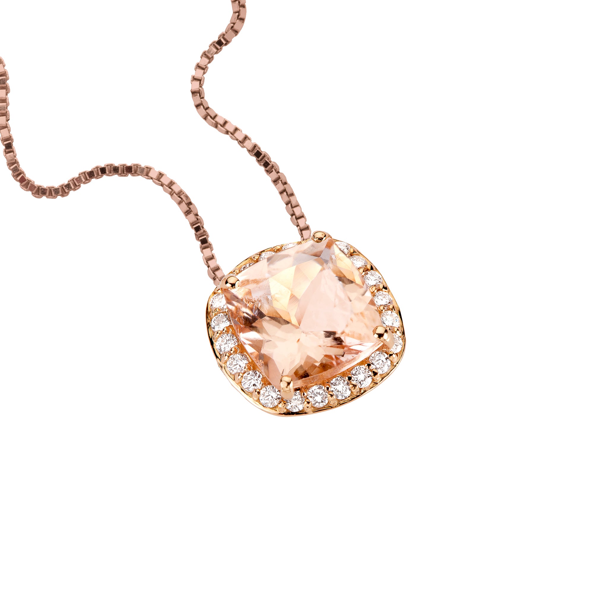 VIA DI RIPETTA COLLECTION – MORGANITE DIAMOND PENDANT