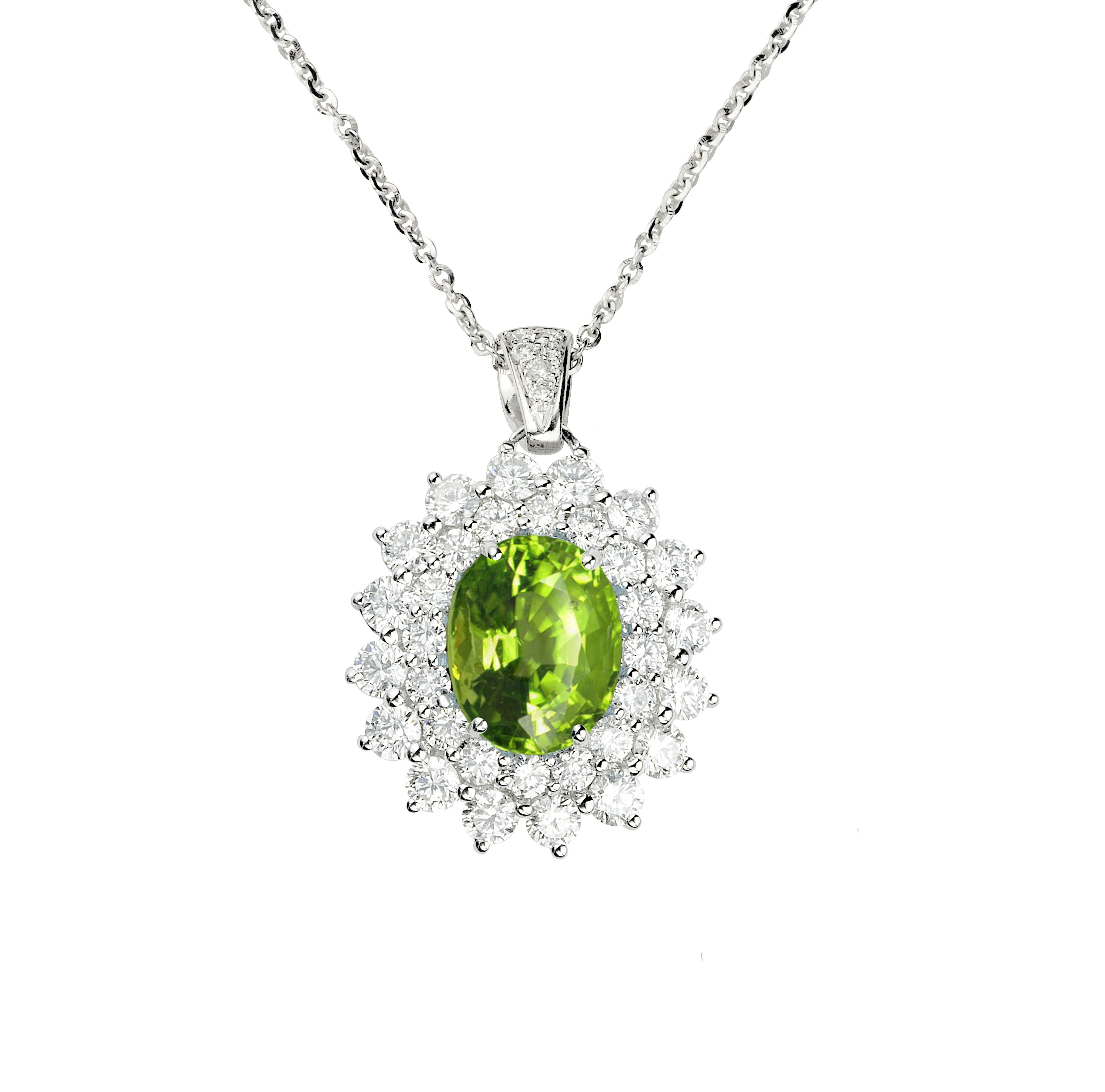 DOLCE RICAMO COLLECTION – PERIDOT DIAMOND PENDANT