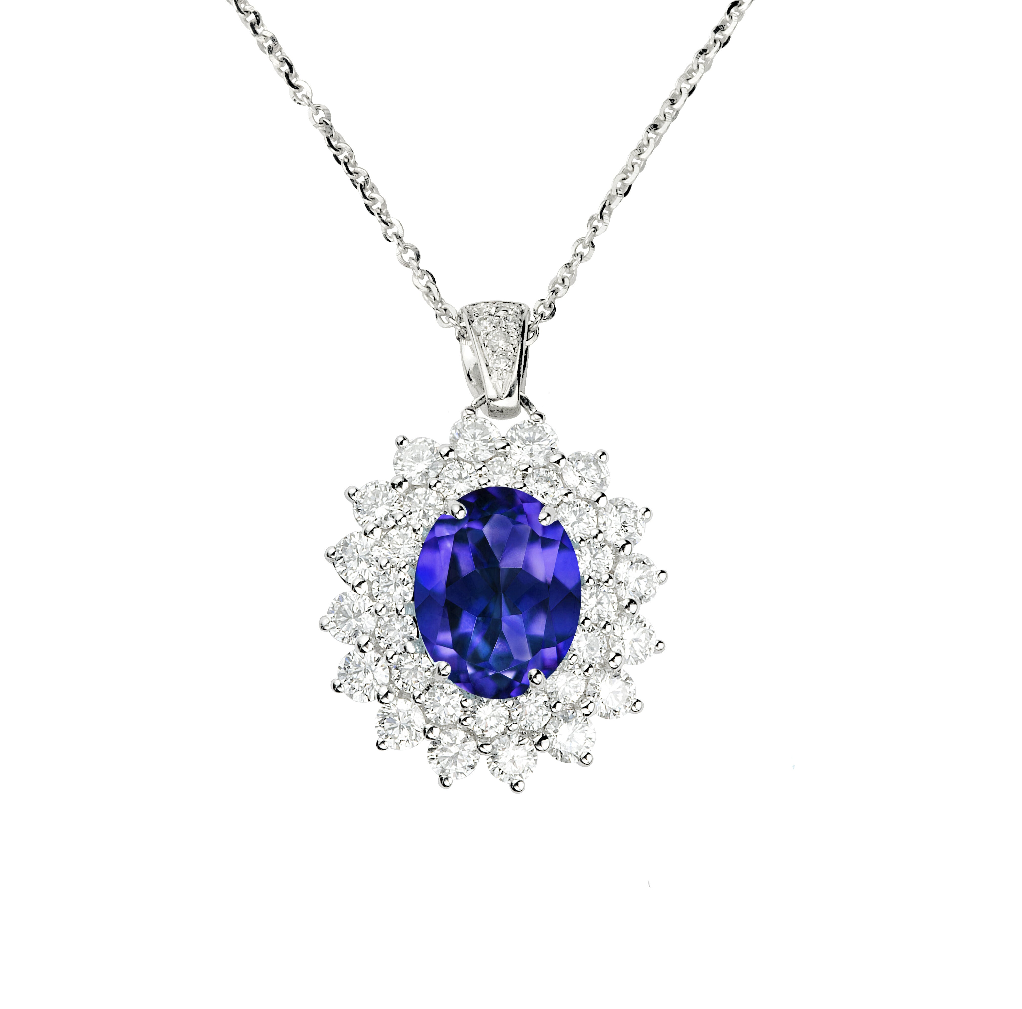 DOLCE RICAMO COLLECTION – TANZANITE DIAMOND PENDANT