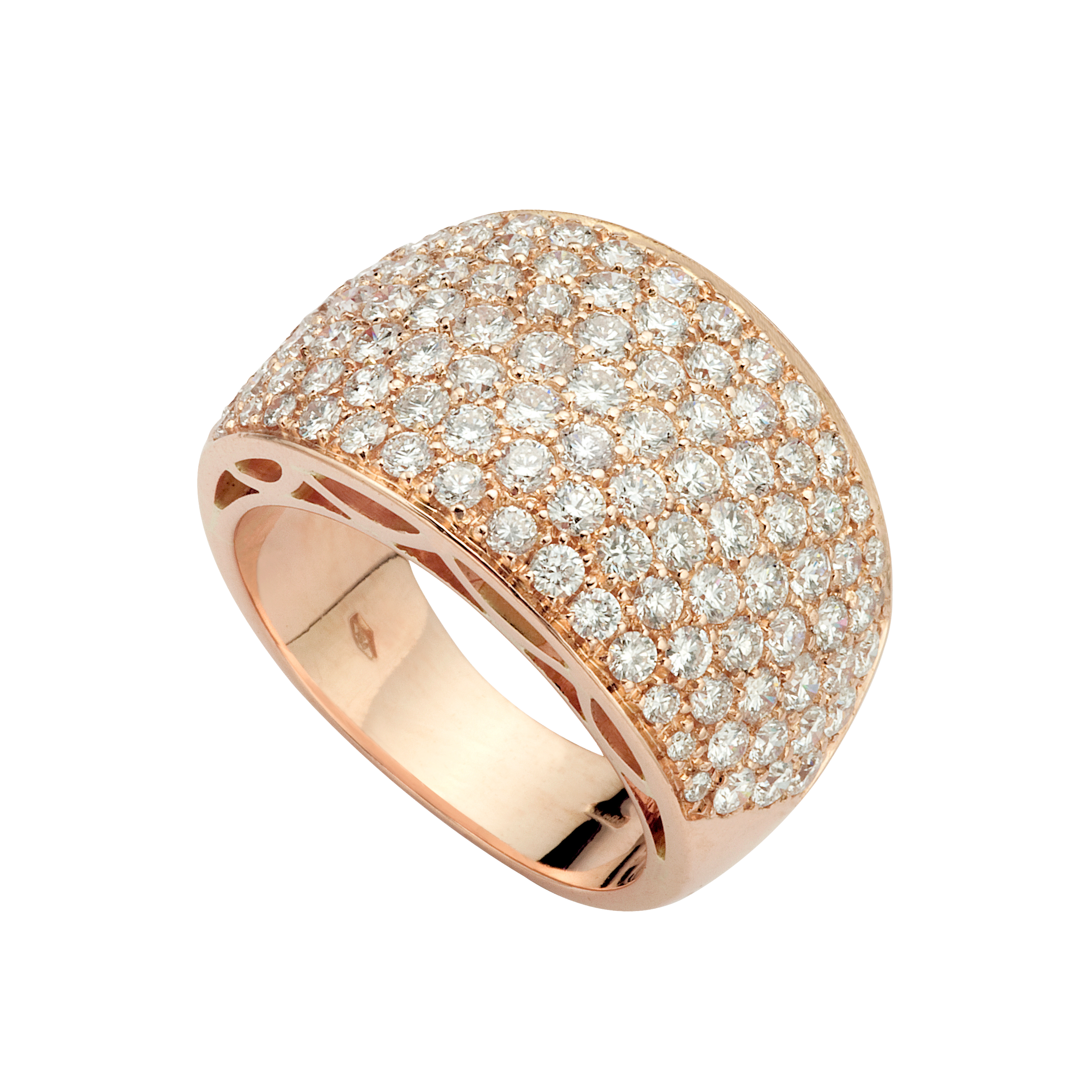 PAVÉ DIAMOND RING WITH SCULPTURAL VOLUME