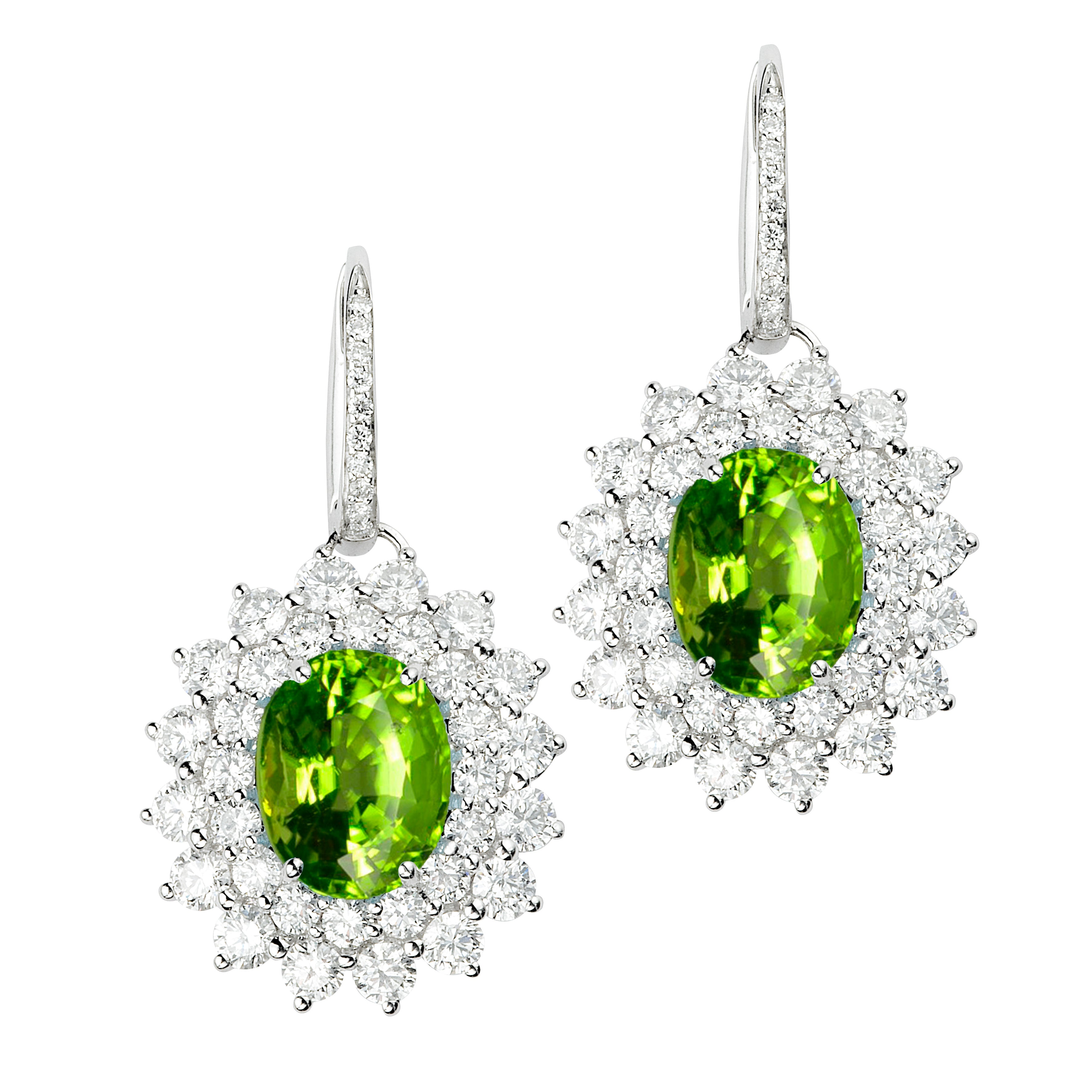 DOLCE RICAMO COLLECTION – PERIDOT DIAMOND EARRINGS