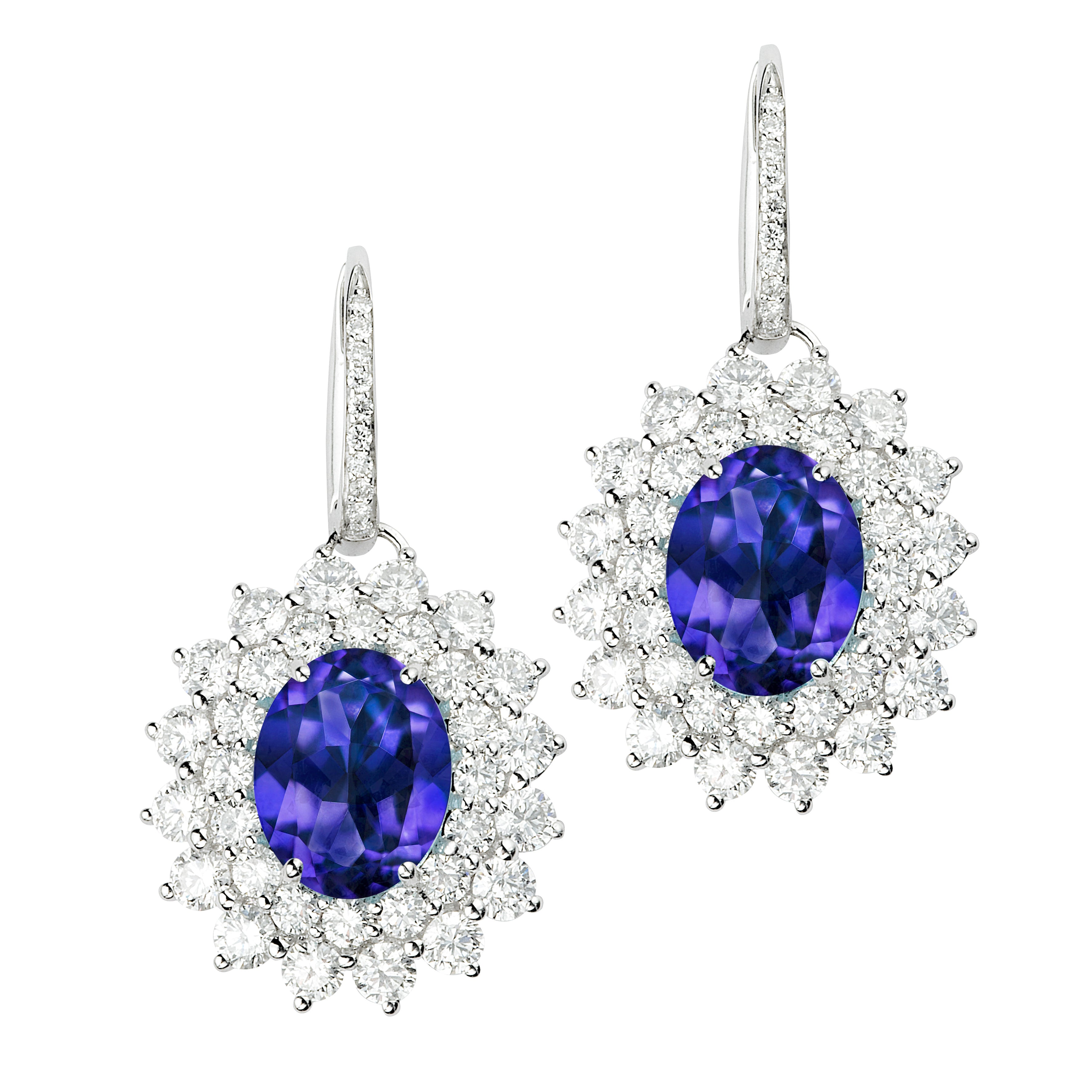 DOLCE RICAMO COLLECTION – TANZANITE DIAMOND EARRINGS
