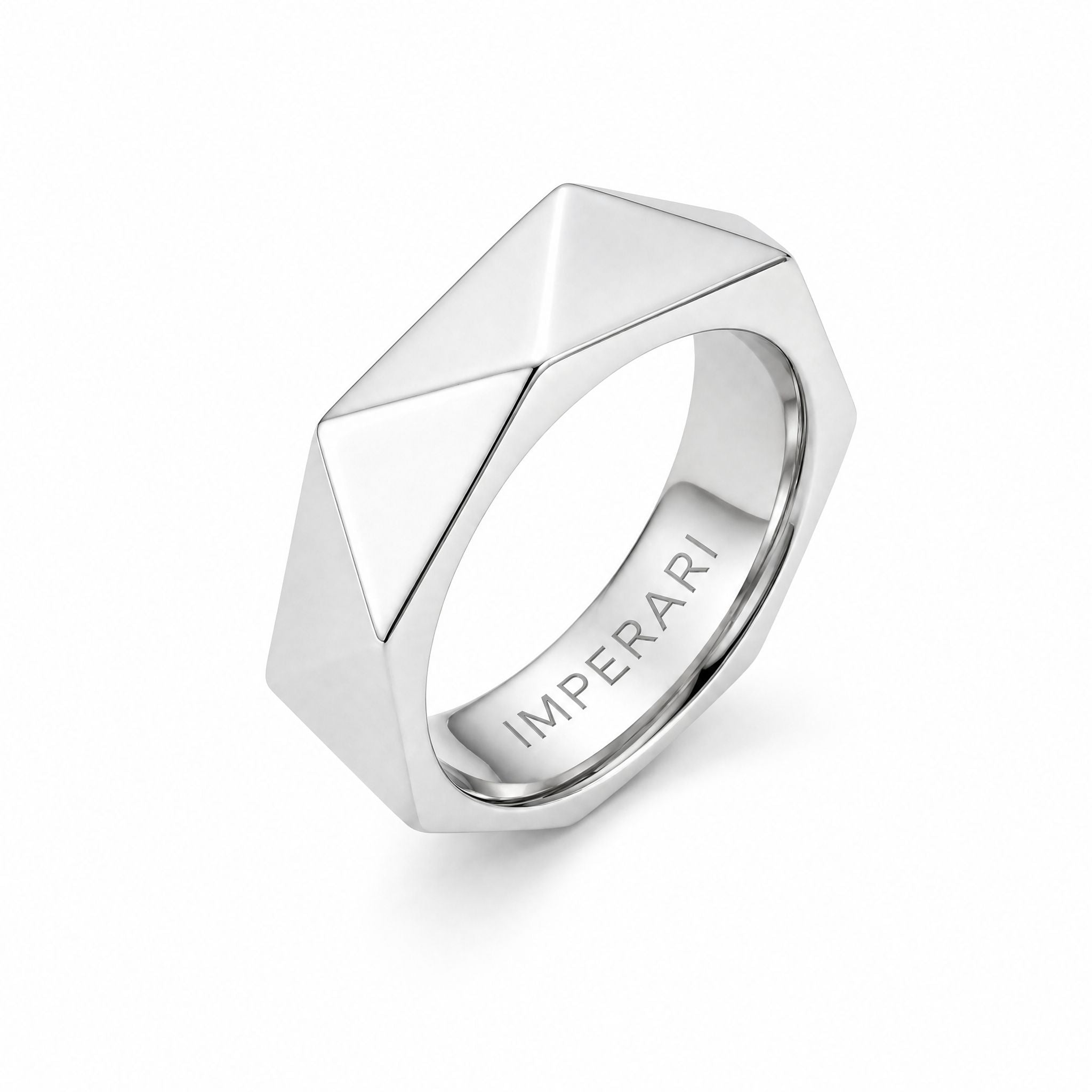 IMPERARI AXIOM MEN’S RING – WHITE GOLD