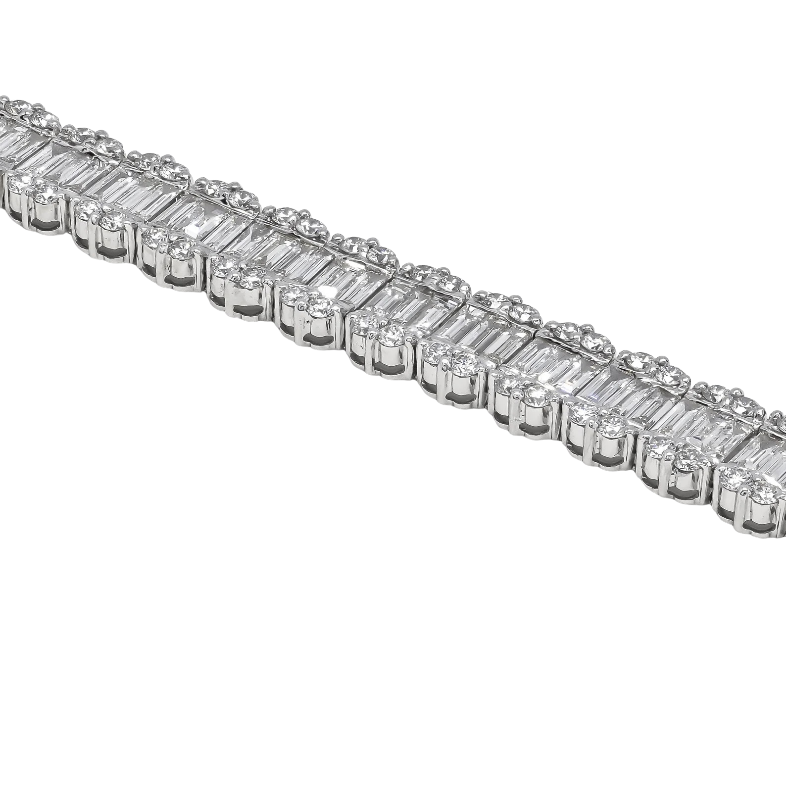 NATURAL DIAMOND BRACELET – 18k WHITE GOLD