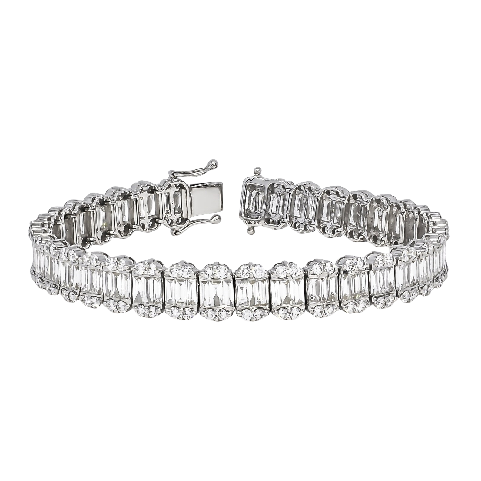 NATURAL DIAMOND BRACELET – 18k WHITE GOLD
