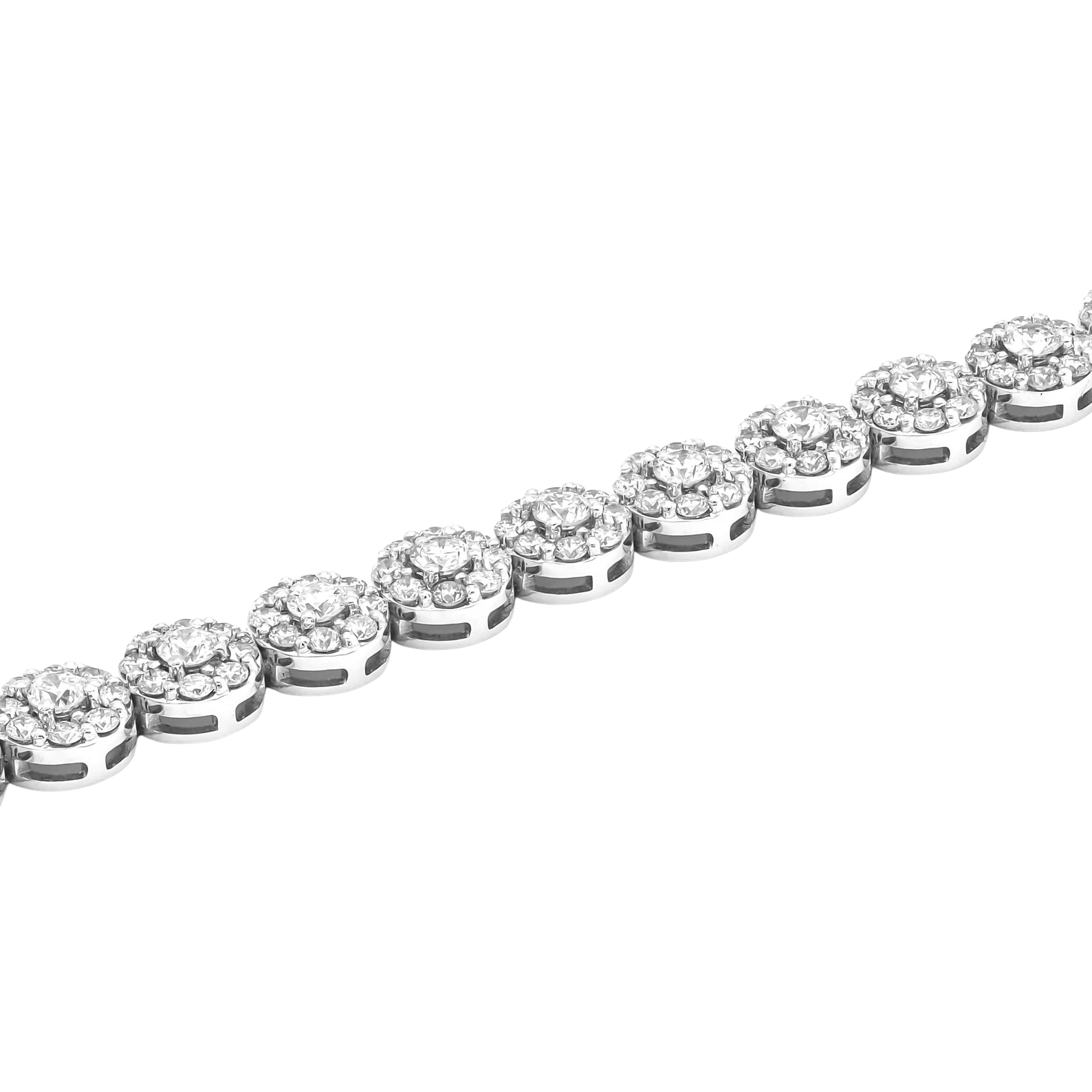 NATURAL DIAMOND BRACELET – 18k WHITE GOLD