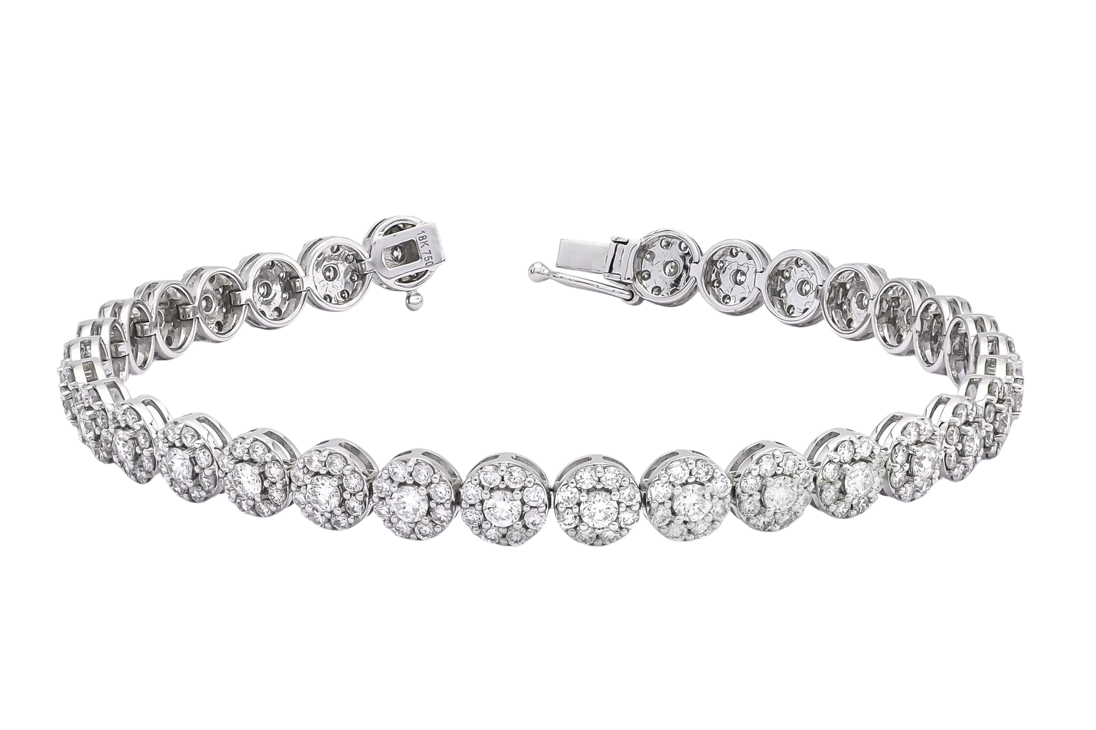 NATURAL DIAMOND BRACELET – 18k WHITE GOLD