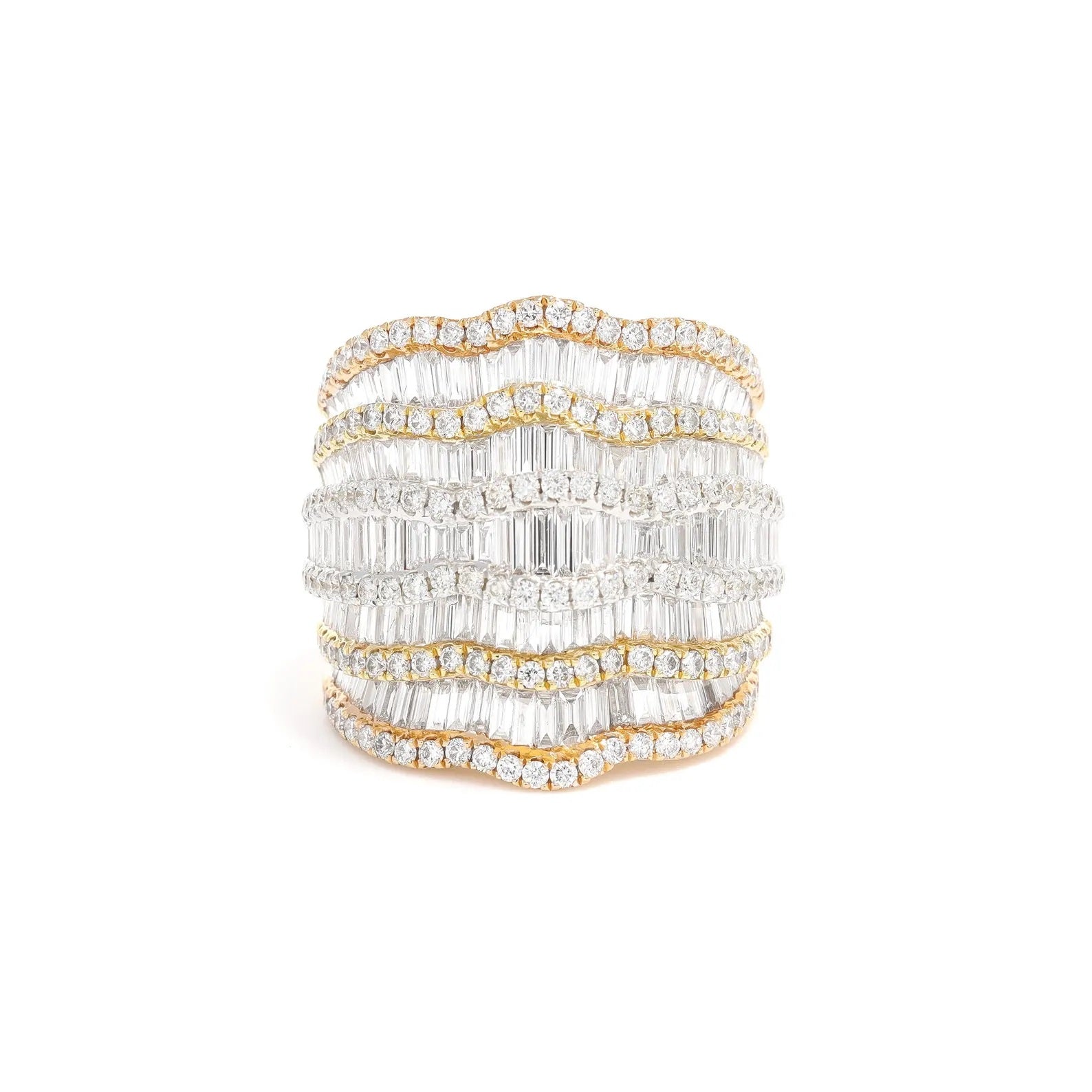NATURAL DIAMOND RING – 18k WHITE GOLD STATEMENT RING